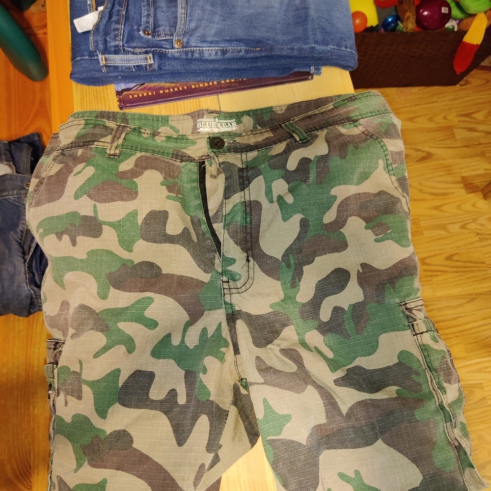 Blue gear shorts camo 38w